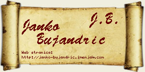 Janko Bujandrić vizit kartica